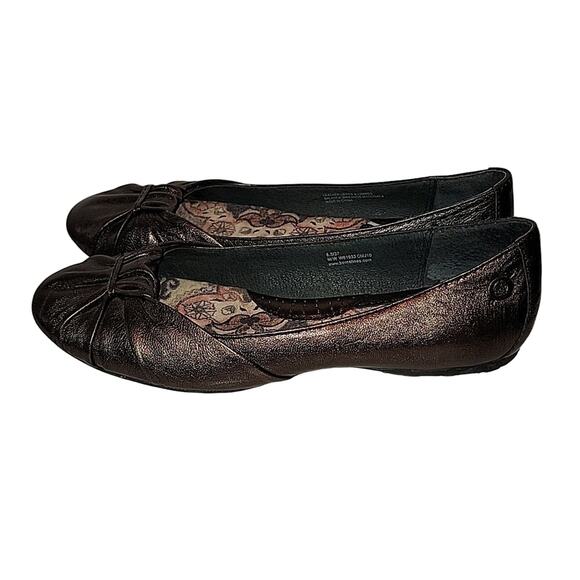 Born Adele Bronze Leather Ballet Flats, 6.5 - Picture 3 of 8